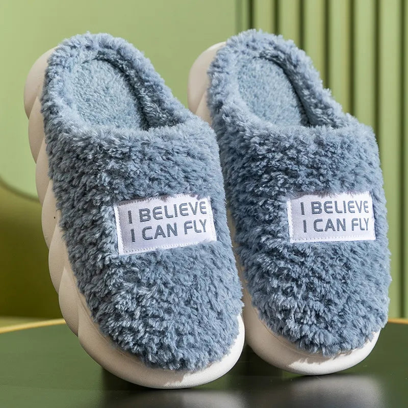 Soft Plush Winter Home Slippers for Women & Couples