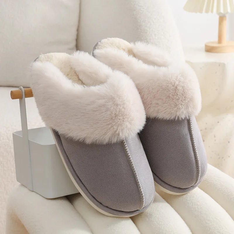 Women’s Winter Plush Slippers – Soft, Warm, Fuzzy Indoor Shoes