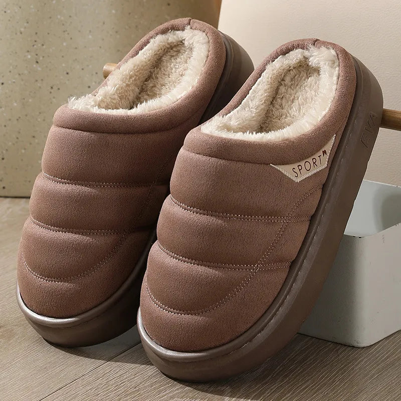 Unisex Plush Winter House Slippers – Warm, Soft & Non-Slip