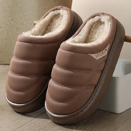 Unisex Plush Winter House Slippers – Warm, Soft & Non-Slip