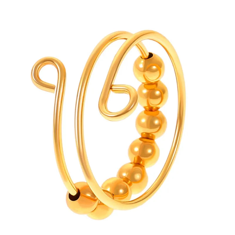Double Layer Anxiety Bead Ring