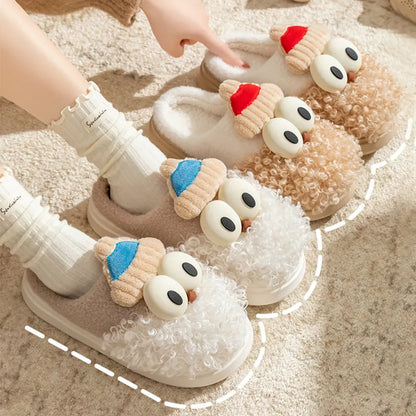 Cozy Santa Claus Slippers – Fuzzy Non-Slip Winter Home Shoes for Women & Men