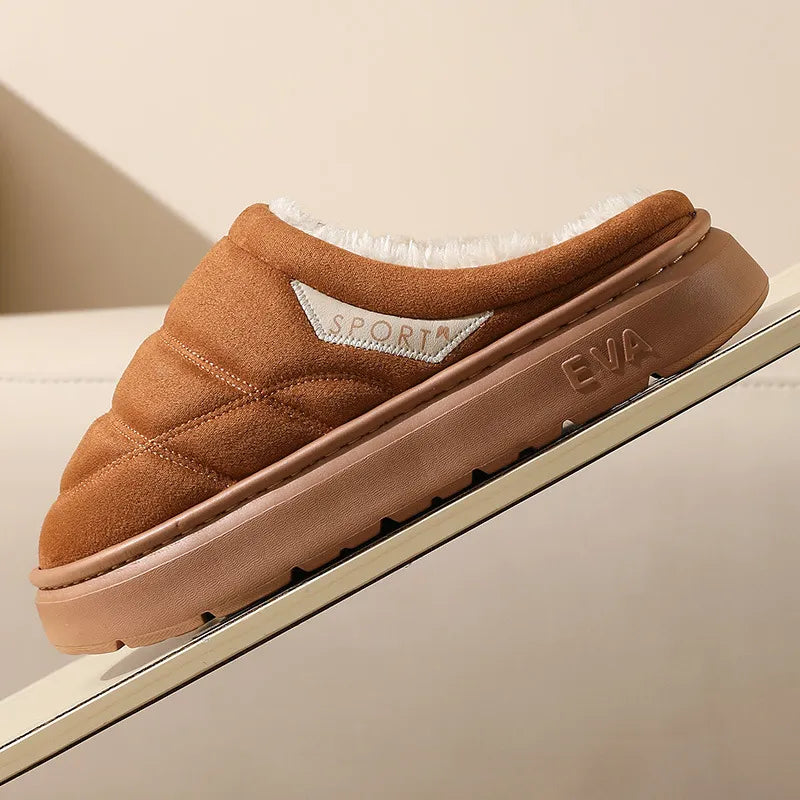 Unisex Plush Winter House Slippers – Warm, Soft & Non-Slip