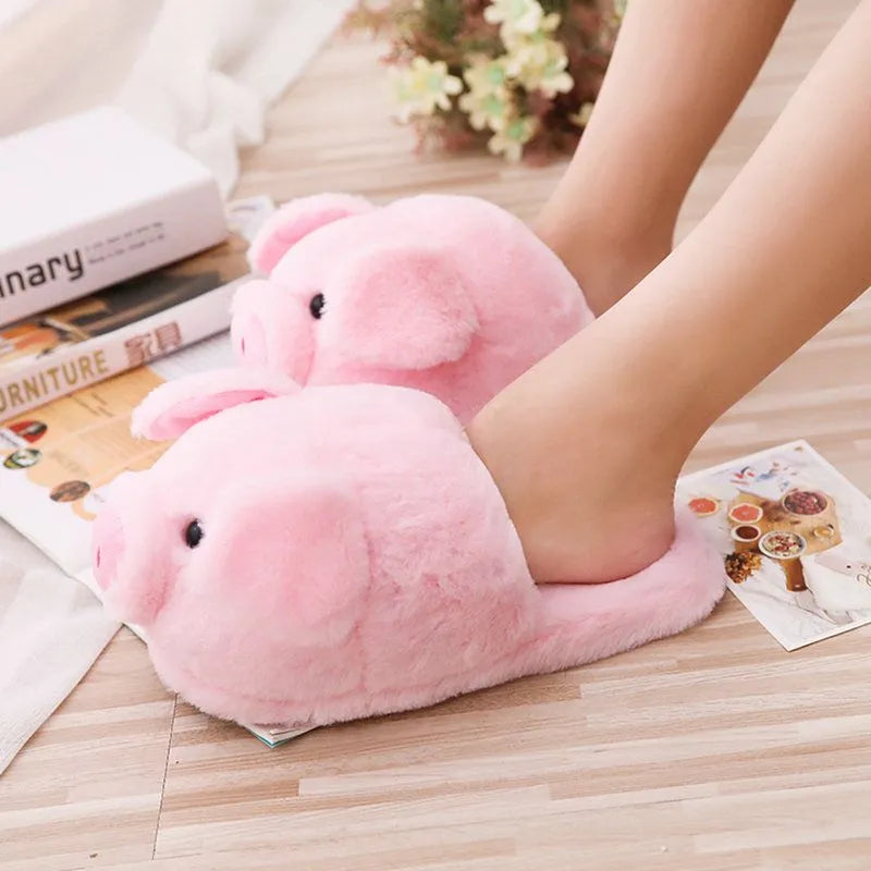 Warm Plush House Slippers for Women Winter Indoor Shoes