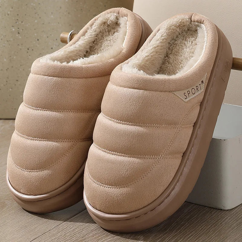 Unisex Plush Winter House Slippers – Warm, Soft & Non-Slip