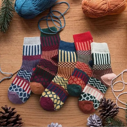 5-Pack Women’s Warm Winter Socks – Soft & Comfortable