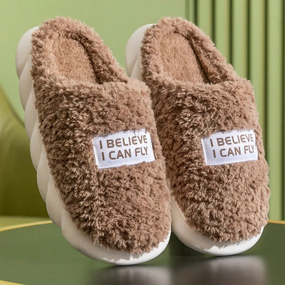 Soft Plush Winter Home Slippers for Women & Couples