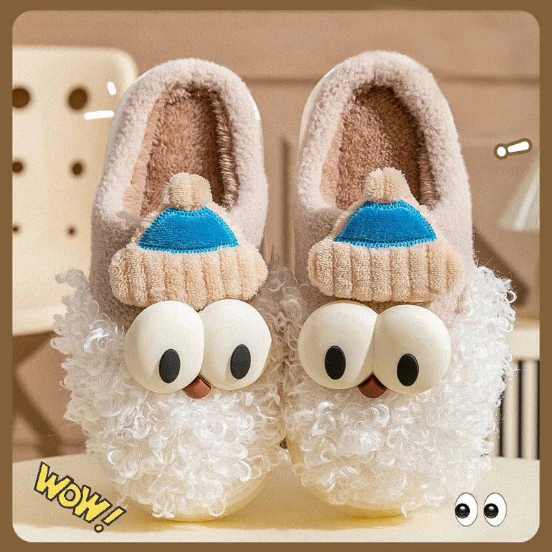Cozy Santa Claus Slippers – Fuzzy Non-Slip Winter Home Shoes for Women & Men