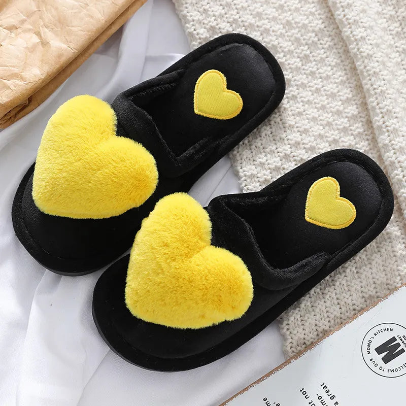 Warm Plush Love Slippers – Soft Valentine Home Shoes