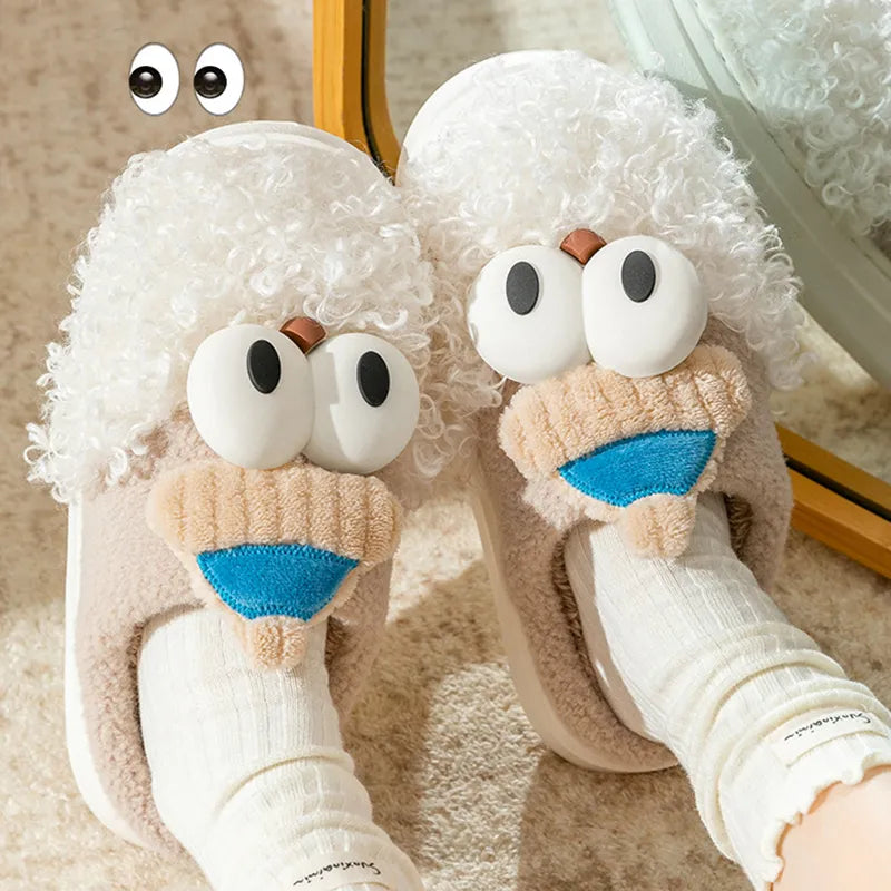 Cozy Santa Claus Slippers – Fuzzy Non-Slip Winter Home Shoes for Women & Men