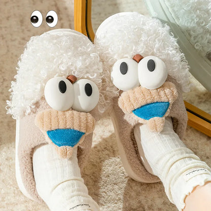 Cozy Santa Claus Slippers – Fuzzy Non-Slip Winter Home Shoes for Women & Men