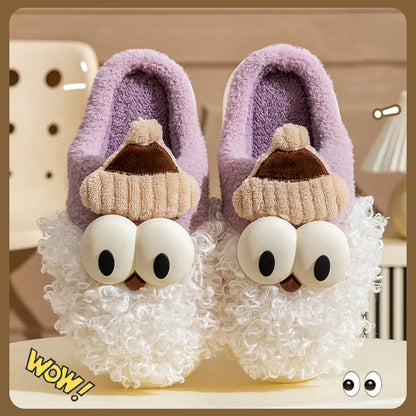 Cozy Santa Claus Slippers – Fuzzy Non-Slip Winter Home Shoes for Women & Men