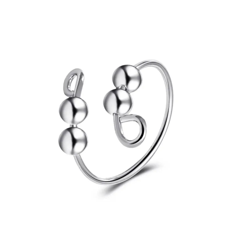 Dainty Rotatable Anxiety Ball Ring