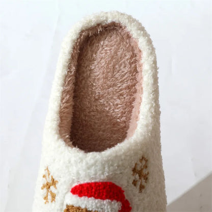 Christmas Plush Slippers  – Warm Non-Slip Indoor Winter Shoes