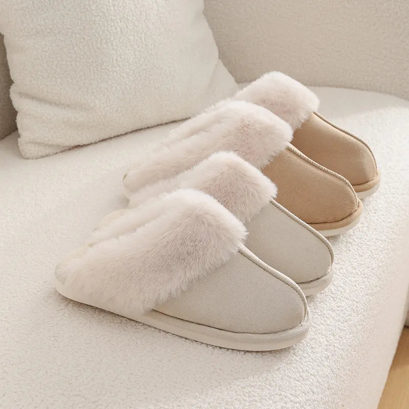 Women’s Winter Plush Slippers – Soft, Warm, Fuzzy Indoor Shoes