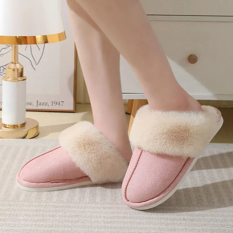 Women’s Winter Plush Slippers – Soft, Warm, Fuzzy Indoor Shoes