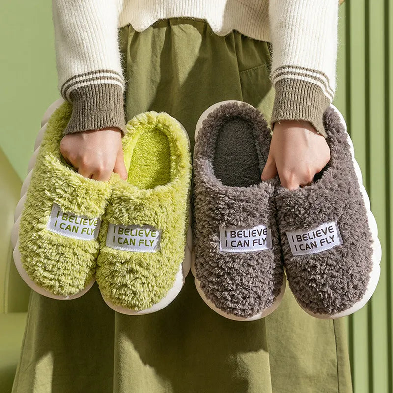 Soft Plush Winter Home Slippers for Women & Couples