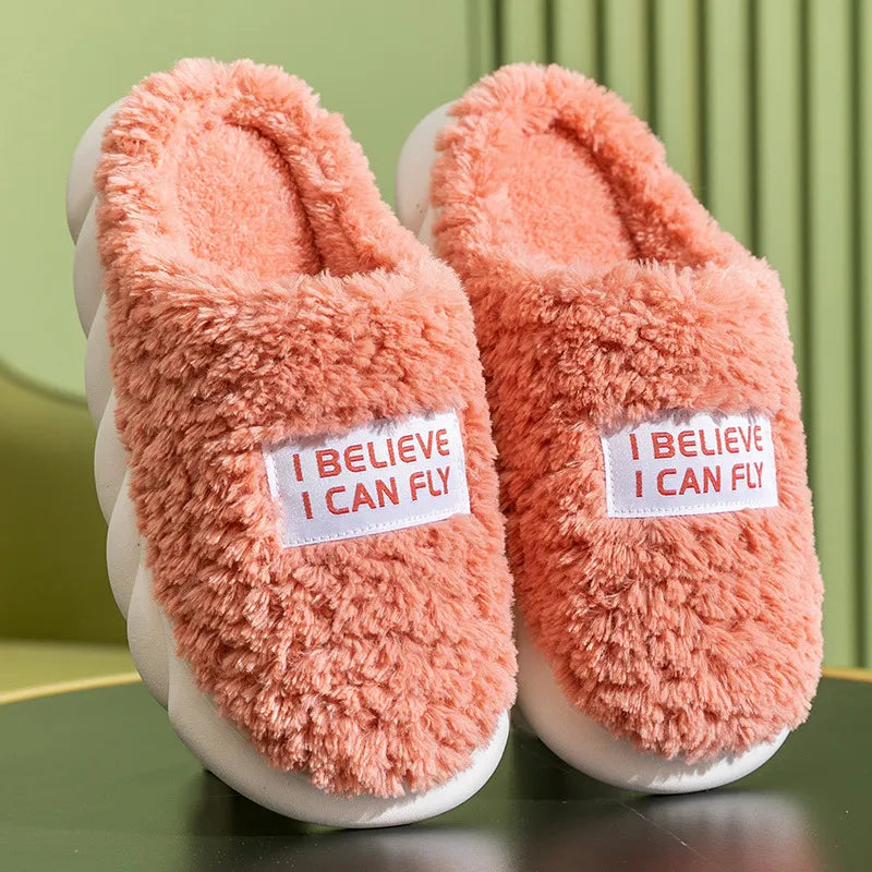 Soft Plush Winter Home Slippers for Women & Couples