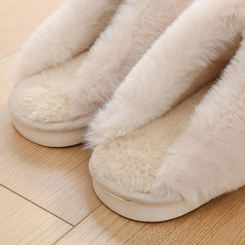 Women’s Winter Plush Slippers – Soft, Warm, Fuzzy Indoor Shoes