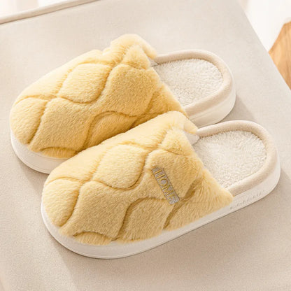 Couple Plush Winter Slippers | Cozy Warm Indoor House Shoes for Men & Women