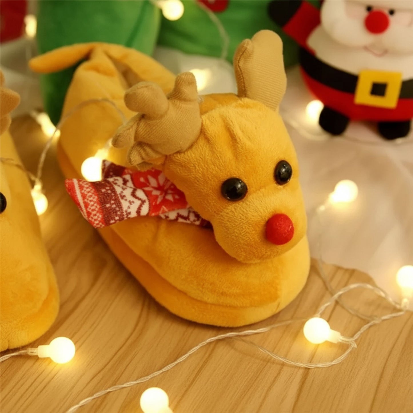 Christmas Reindeer Slippers | Cute & Cozy Holiday House Slippers