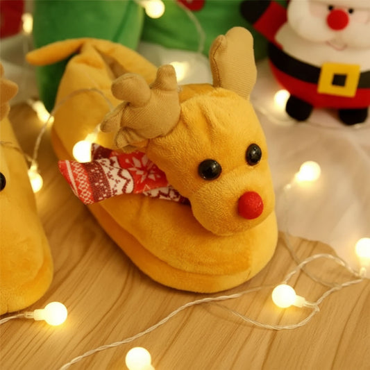 Christmas Reindeer Slippers | Cute & Cozy Holiday House Slippers