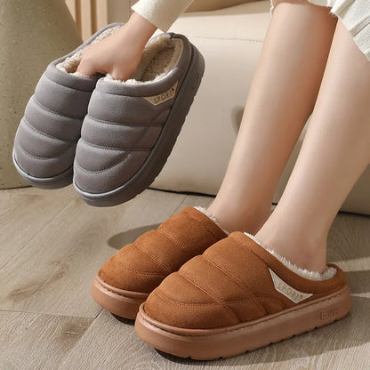 Unisex Plush Winter House Slippers – Warm, Soft & Non-Slip