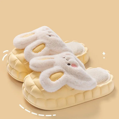 Rabbit Fuzzy Slippers | Cozy Washable Indoor Winter Slippers