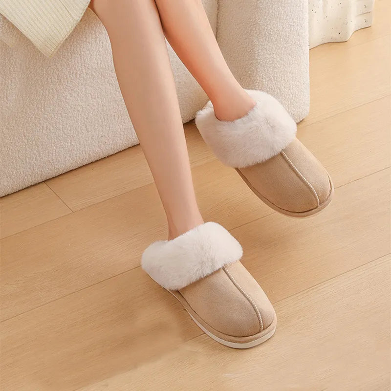 Women’s Winter Plush Slippers – Soft, Warm, Fuzzy Indoor Shoes
