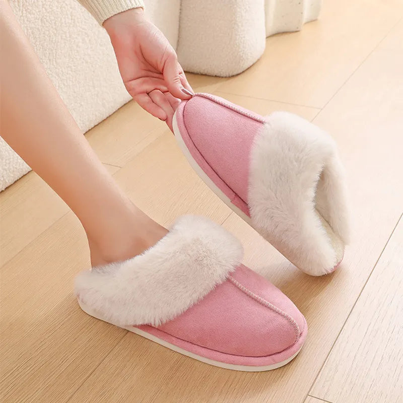 Women’s Winter Plush Slippers – Soft, Warm, Fuzzy Indoor Shoes