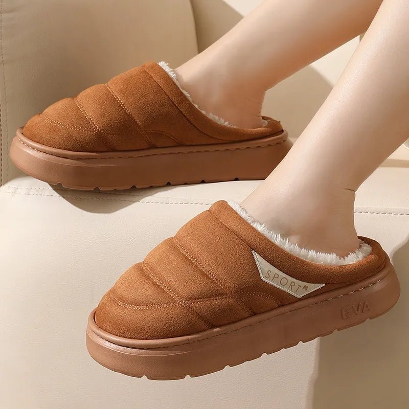 Unisex Plush Winter House Slippers – Warm, Soft & Non-Slip