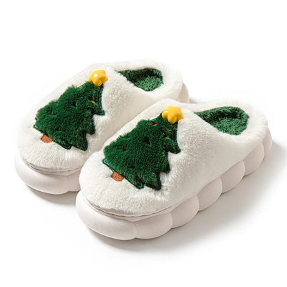 Cozy Christmas Slippers | Warm Plush Tree