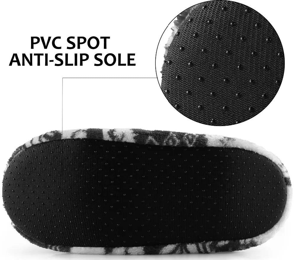 Christmas Reindeer Plush Slippers – Warm Indoor House Shoes