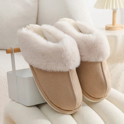 Women’s Winter Plush Slippers – Soft, Warm, Fuzzy Indoor Shoes