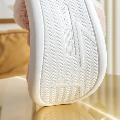 Winter Christmas Slippers – Soft Reindeer  Indoor Shoes