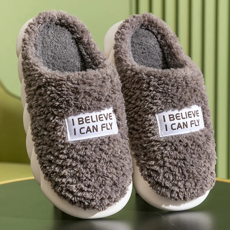 Soft Plush Winter Home Slippers for Women & Couples