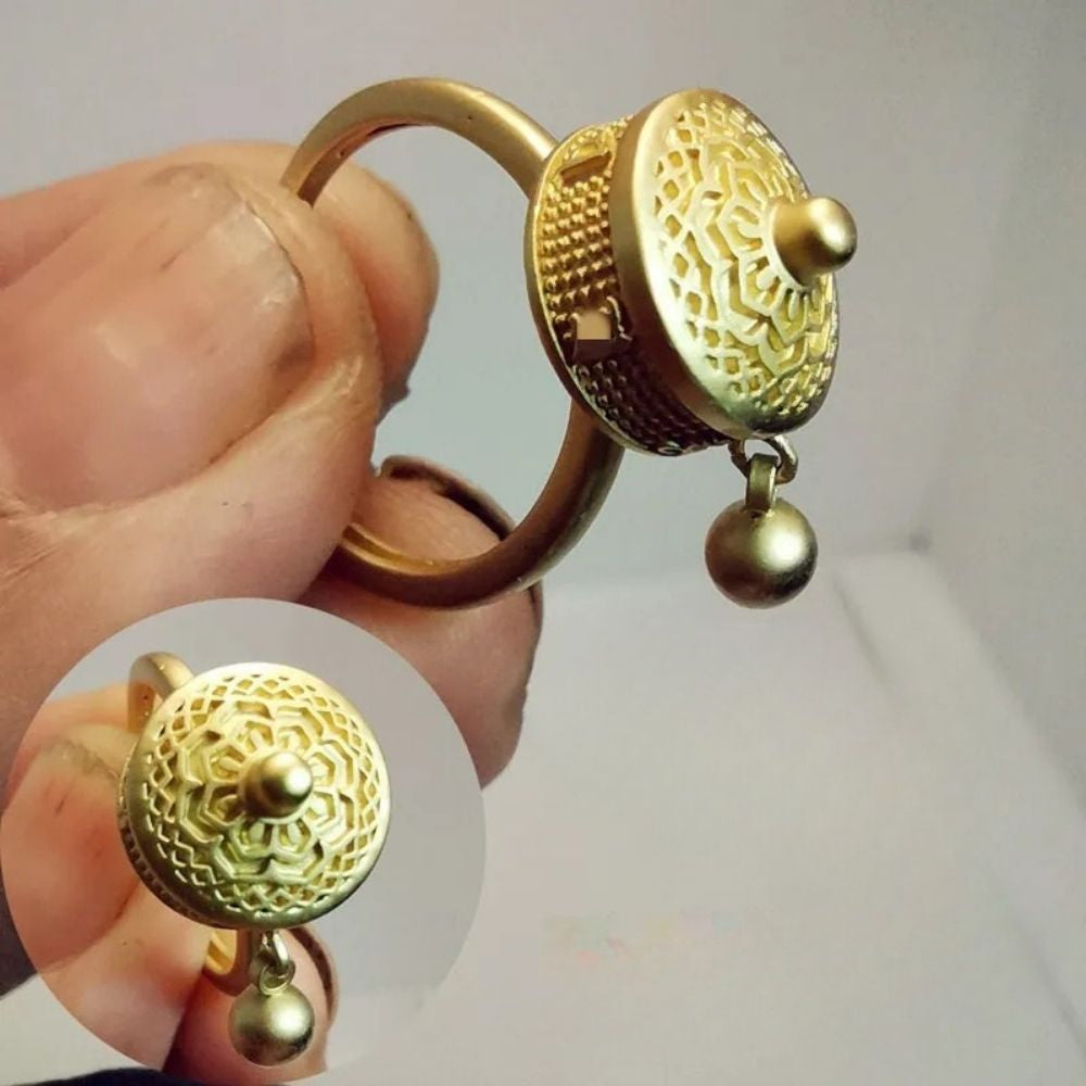 Sacred Golden Anxiety Amulet Ring